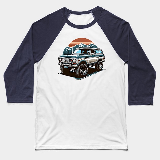 Bronco Jeep 3 Baseball T-Shirt by romancenemy